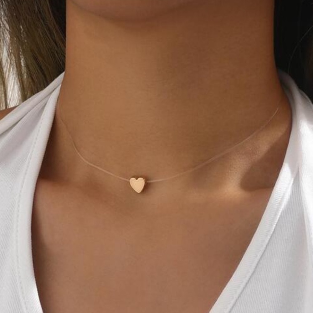 Gold Heart Pendant Necklace
